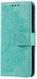 Samsung Galaxy A37 Hoesje Mandala Book Case met Pasjeshouder Groen afbeelding 5