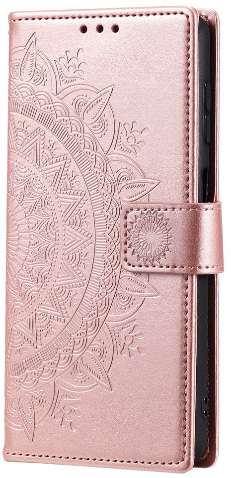 Samsung Galaxy A37 Hoesje Mandala Book Case met Pasjeshouder Roze Goud afbeelding 5