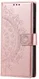 Samsung Galaxy A37 Hoesje Mandala Book Case met Pasjeshouder Roze Goud afbeelding 5