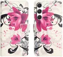 Samsung Galaxy A57 Hoesje Portemonnee Book Case Lotus Print