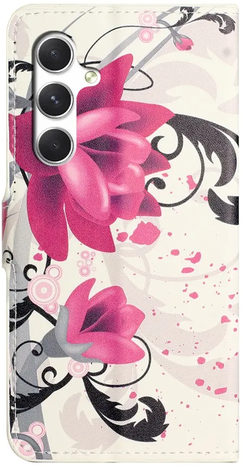 Samsung Galaxy A57 Hoesje Portemonnee Book Case Lotus Print afbeelding 6