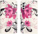 Samsung Galaxy A37 Hoesje Portemonnee Book Case Lotus Print