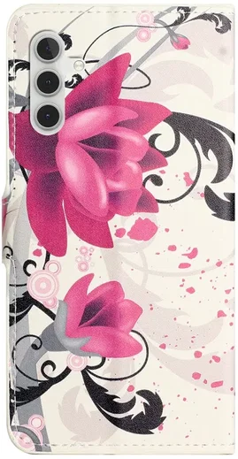 Samsung Galaxy A37 Hoesje Portemonnee Book Case Lotus Print afbeelding 5