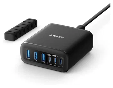 Anker (112W) Desktop Charger 6-in-1 Oplaadstation USB/USB-C Snellader Zwart