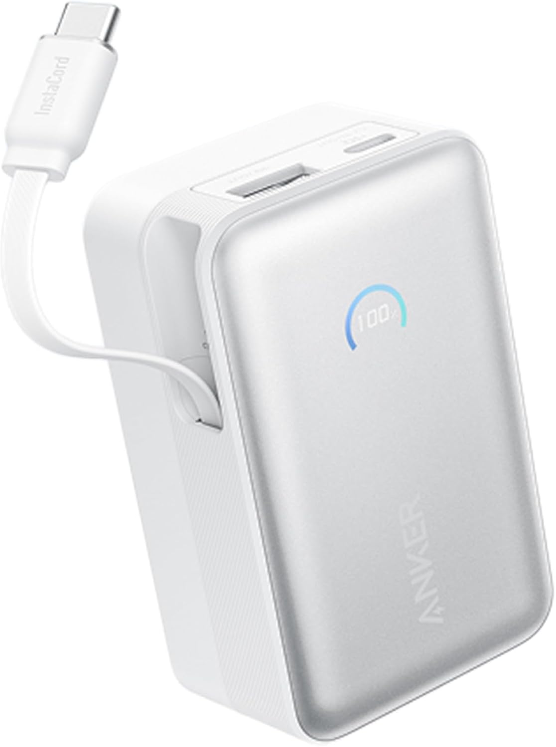 Anker Nano (45W) 10.000 mAh Powerbank Vaste USB-C Kabel Wit afbeelding 2