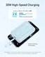 Anker Zolo 30W Powerbank met Ingebouwde Lanyard USB-C Kabel 20.000 mAh Blauw afbeelding 3