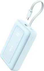 Anker Zolo 30W Powerbank met Ingebouwde Lanyard USB-C Kabel 20.000 mAh Blauw afbeelding