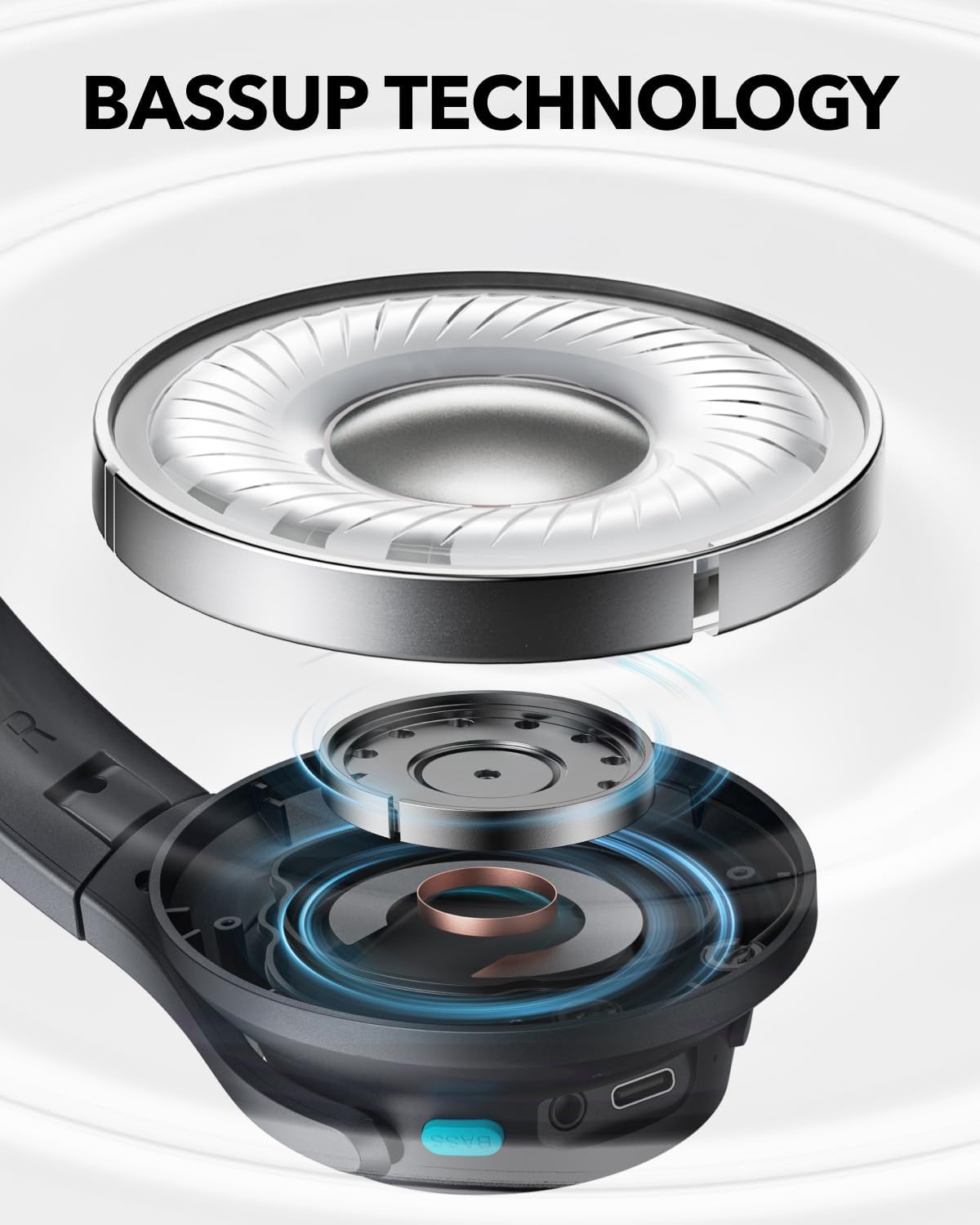 Anker SoundCore Q11i Draadloze Over-Ear Bluetooth 5.3 Koptelefoon Zwart afbeelding 6