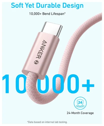 Anker Zolo (240W) USB-C naar USB-C Kabel Ultra Fast Charge 0.9M Zwart afbeelding 6
