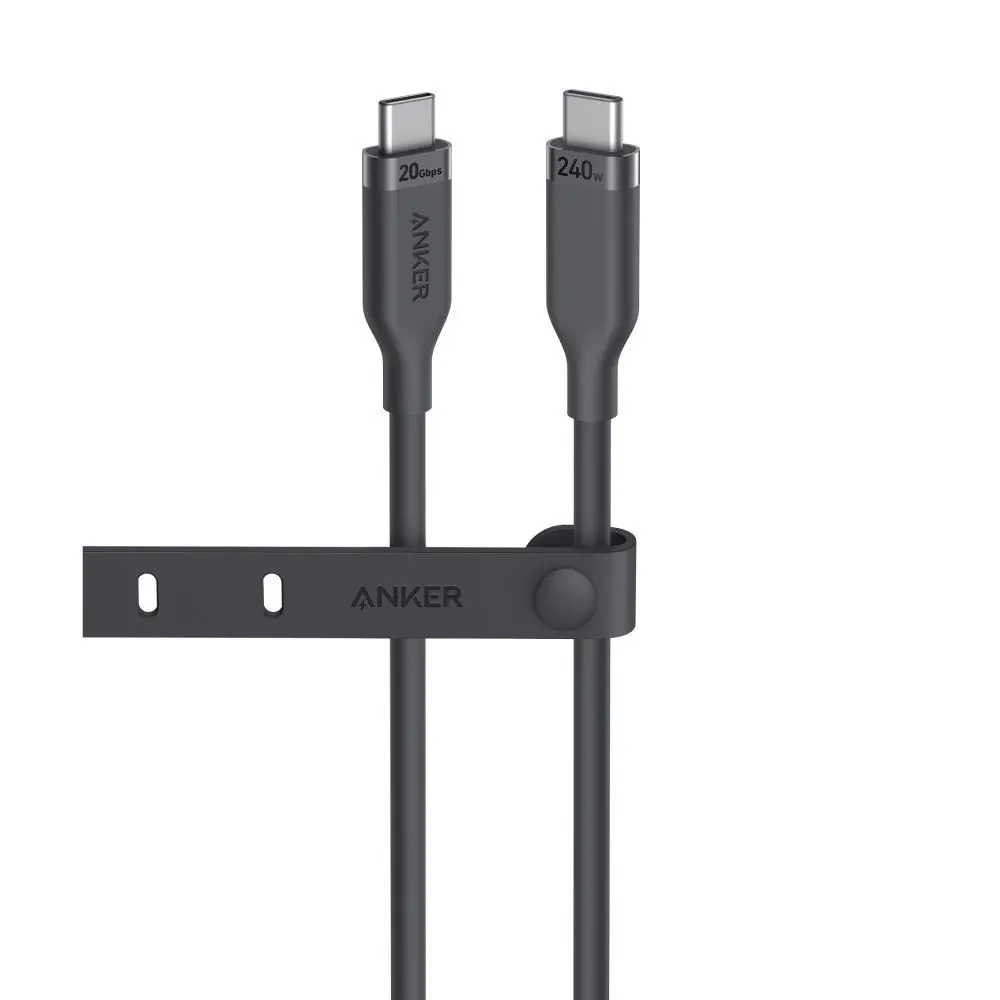 Anker Bio-Based (240W) USB-C naar USB-C Kabel Fast Charge 0.9M Zwart afbeelding 1