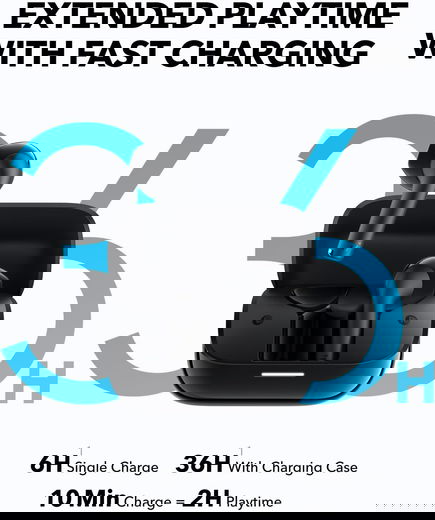 Anker SoundCore K20i Draadloze Bluetooth 5.3 Oordopjes In-Ear Zwart afbeelding 8