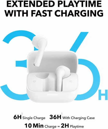 Anker SoundCore K20i Draadloze Bluetooth 5.3 Oordopjes In-Ear Wit afbeelding 8