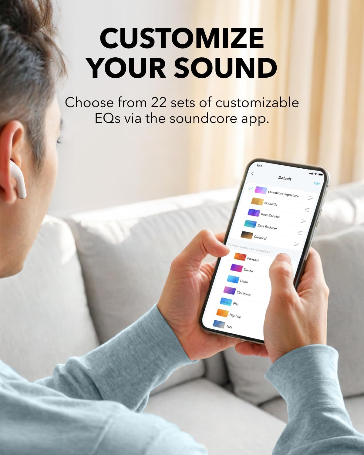 Anker SoundCore K20i Draadloze Bluetooth 5.3 Oordopjes In-Ear Wit afbeelding 4