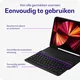 Buddi Zuna Samsung Galaxy Tab A11 Plus Hoes met Toetsenbord Book Case Zwart afbeelding 3