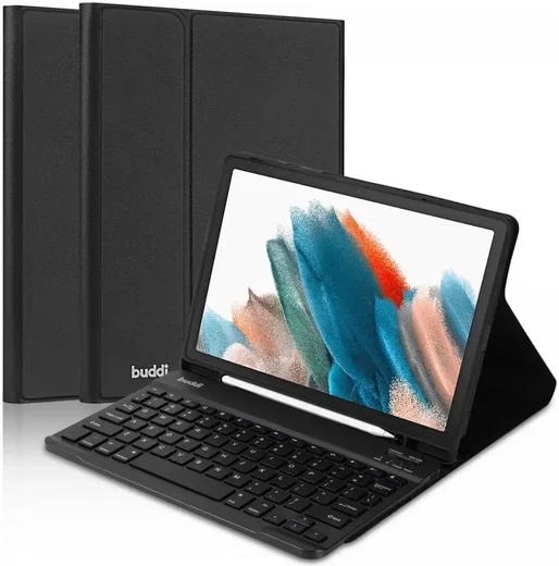 Buddi Zuna Samsung Galaxy Tab A11 Plus Hoes met Toetsenbord Book Case Zwart afbeelding 2