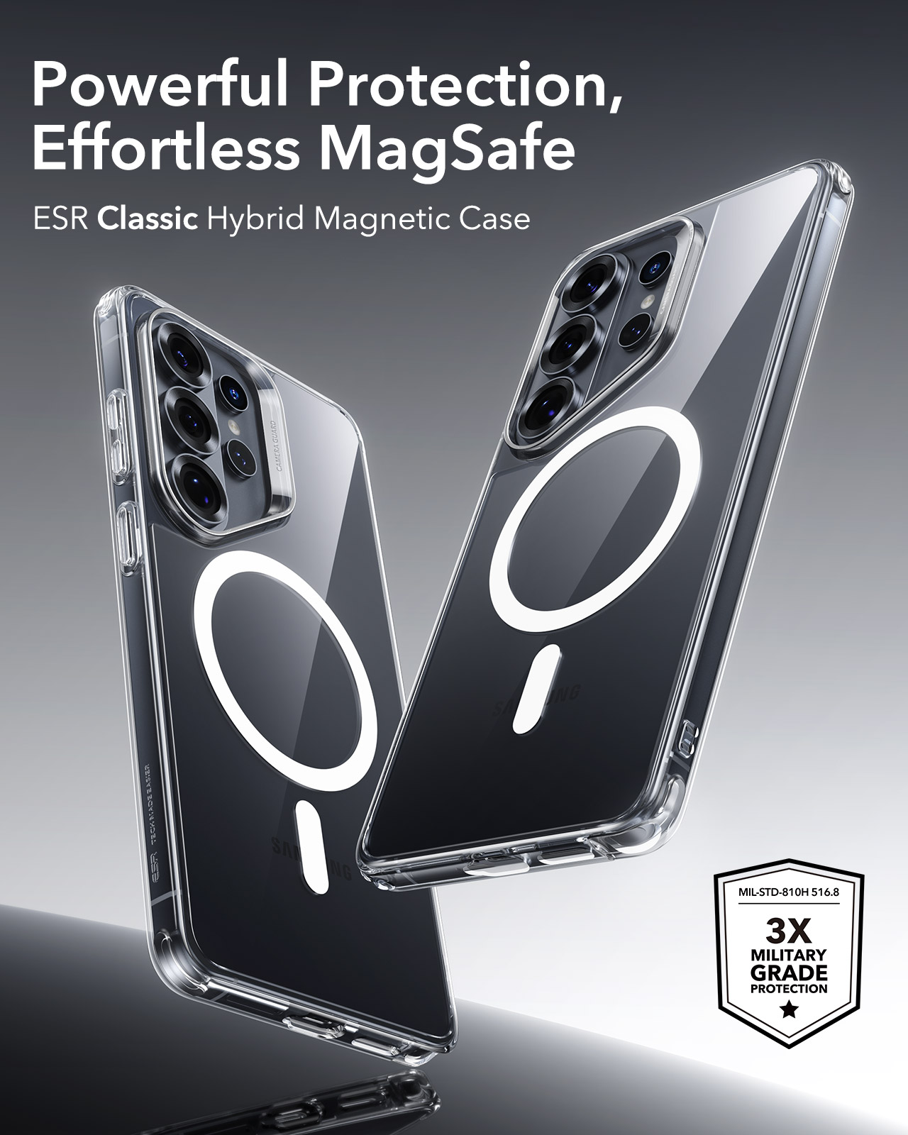 ESR Classic Hybrid Samsung Galaxy S26 Ultra Hoesje MagSafe Transparant afbeelding 2