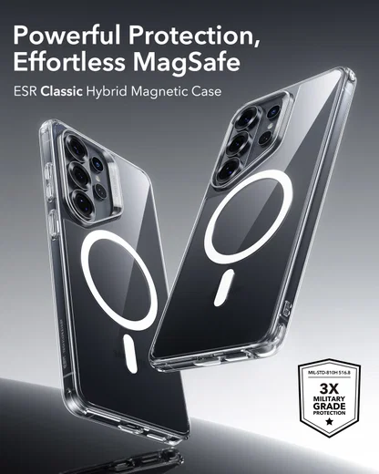 ESR Classic Hybrid Samsung Galaxy S26 Ultra Hoesje MagSafe Transparant afbeelding 2