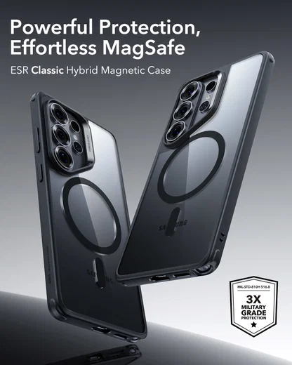 ESR Classic Hybrid Samsung Galaxy S26 Ultra Hoesje MagSafe Transparant Zwart afbeelding 2