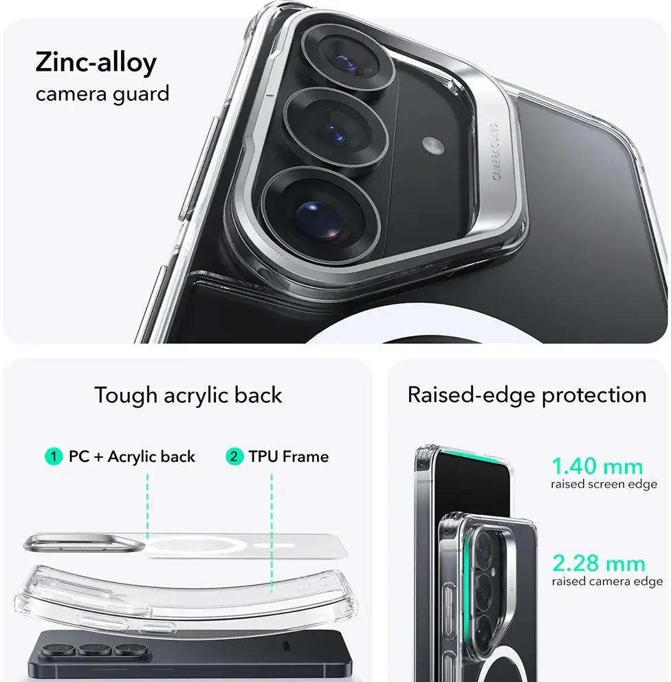 ESR Classic Hybrid HaloLock Samsung Galaxy S26 Hoesje Transparant afbeelding 5