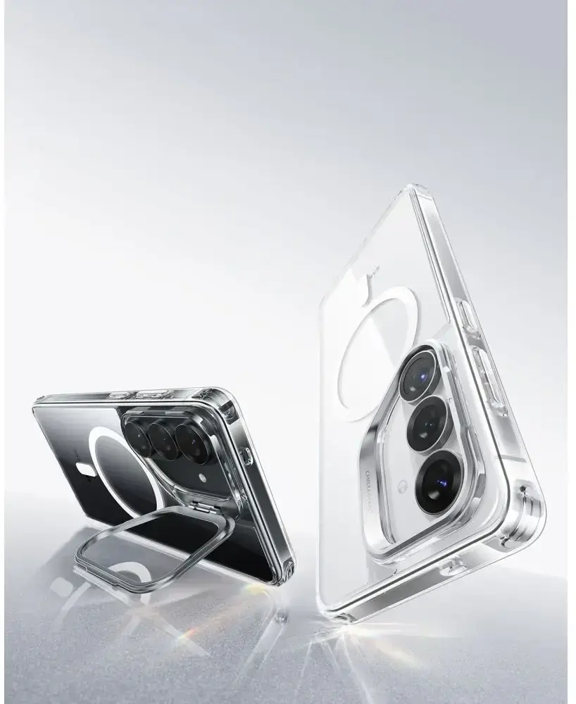 ESR Classic Hybrid MagSafe Samsung Galaxy S26 Plus Hoesje met Stand Transparant afbeelding 4