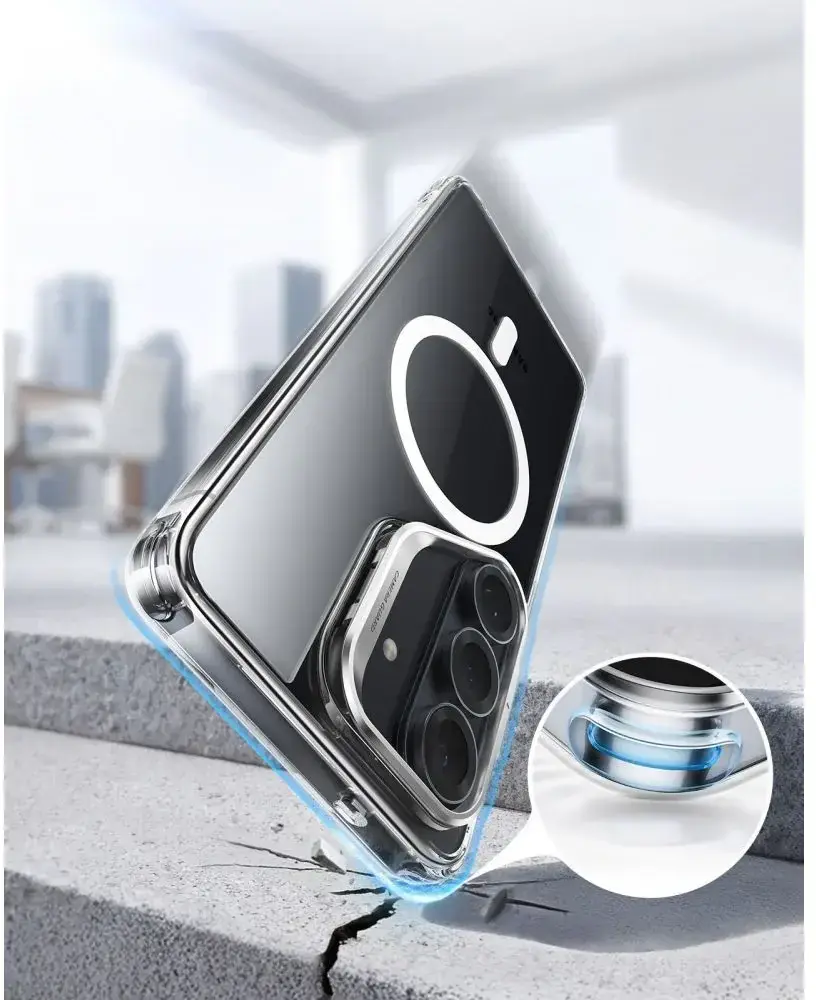 ESR Classic Hybrid MagSafe Samsung Galaxy S26 Plus Hoesje met Stand Transparant afbeelding 5