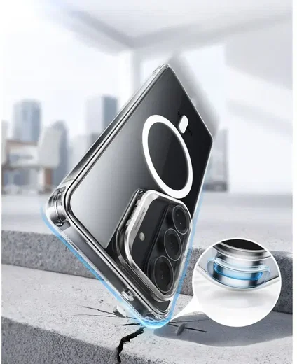 ESR Classic Hybrid MagSafe Samsung Galaxy S26 Plus Hoesje met Stand Transparant afbeelding 5