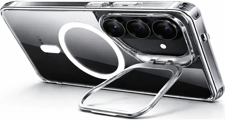 ESR Classic Hybrid MagSafe Samsung Galaxy S26 Plus Hoesje met Stand Transparant afbeelding 9