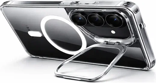 ESR Classic Hybrid MagSafe Samsung Galaxy S26 Plus Hoesje met Stand Transparant afbeelding 9