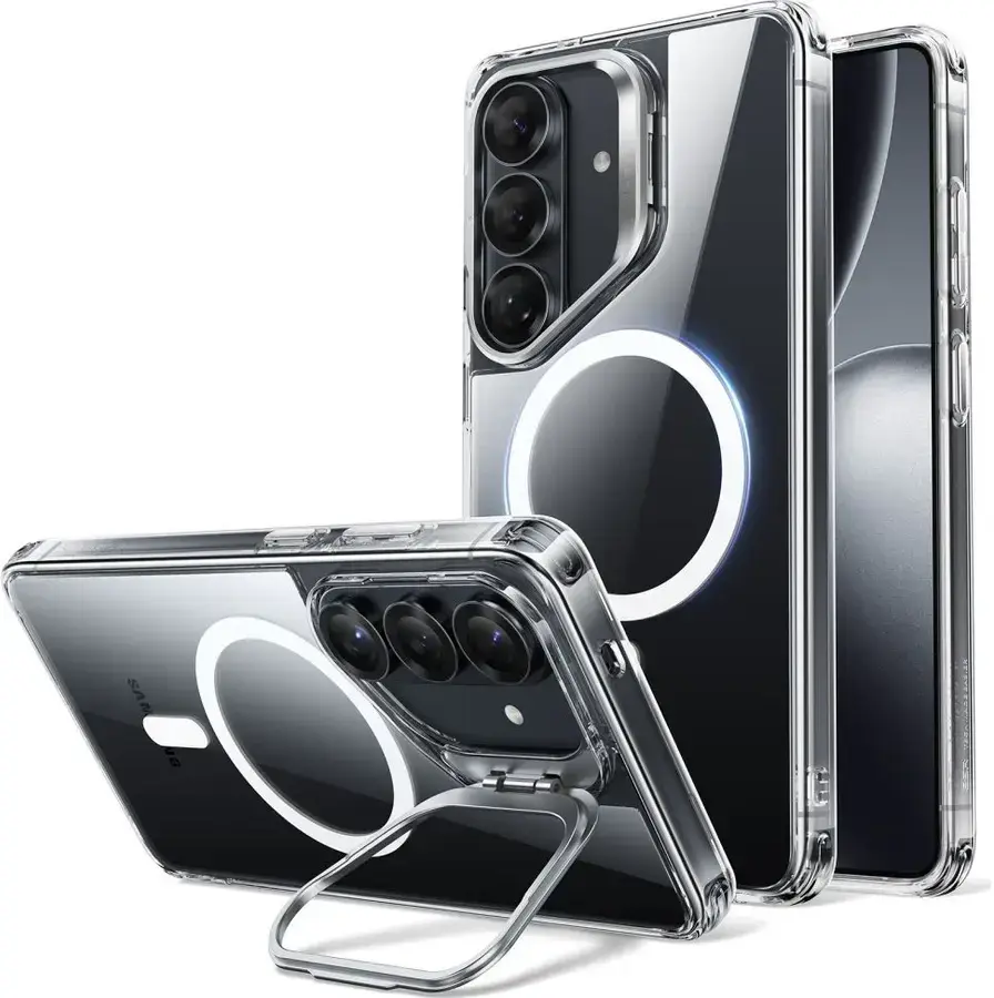 ESR Classic Hybrid MagSafe Samsung Galaxy S26 Plus Hoesje met Stand Transparant afbeelding 1