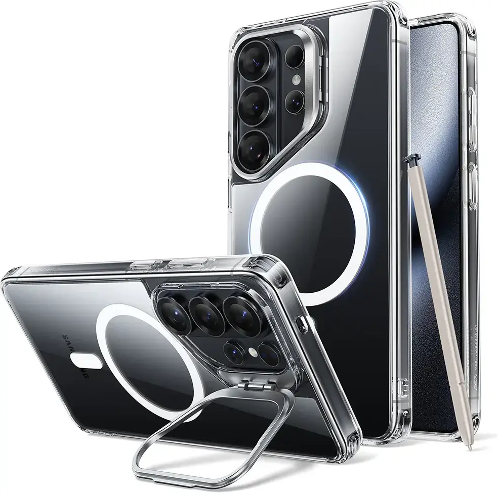 ESR Classic Hybrid MagSafe Samsung Galaxy S26 Ultra Hoesje met Stand Transparant afbeelding 1