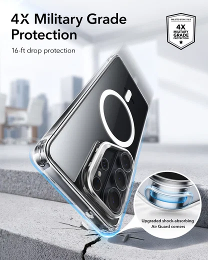 ESR Classic Hybrid MagSafe Samsung Galaxy S26 Ultra Hoesje met Stand Transparant afbeelding 8