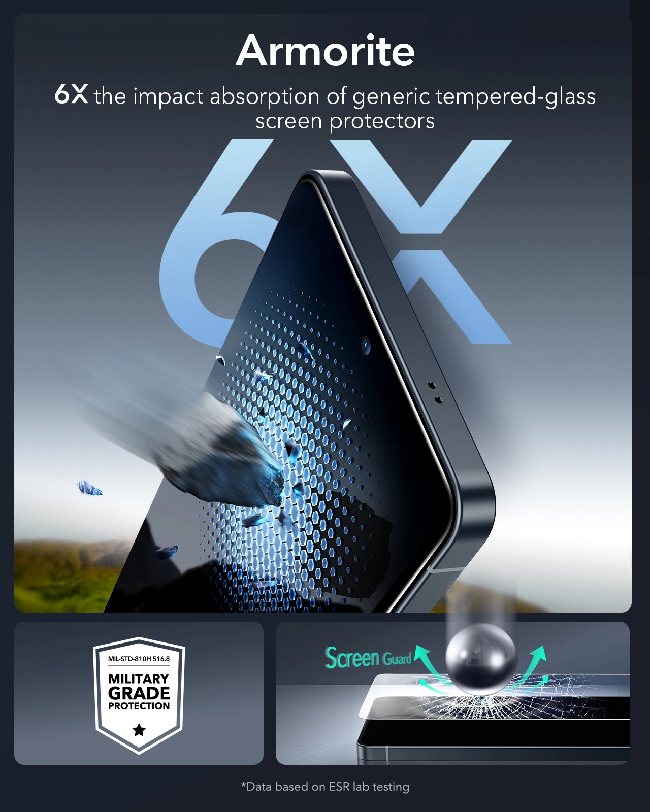ESR UltraFit Armorite Samsung S26 Ultra Screen Protector Tempered Glass (2-Pack) afbeelding 6