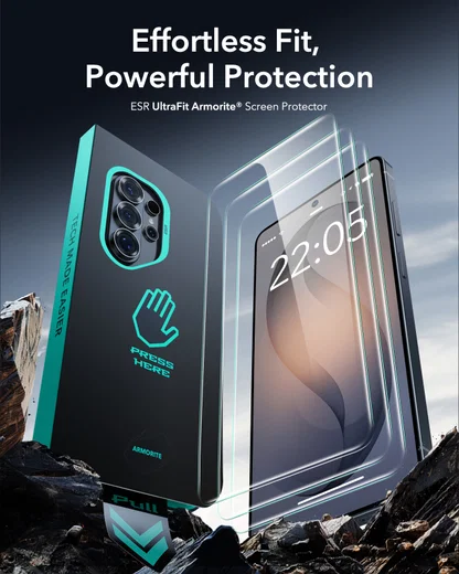 ESR UltraFit Armorite Samsung S26 Ultra Screen Protector Tempered Glass (2-Pack) afbeelding 4
