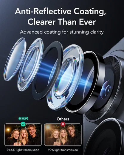 ESR Armorite Samsung Galaxy S26 Ultra Camera Lens Protector Zwart afbeelding 8