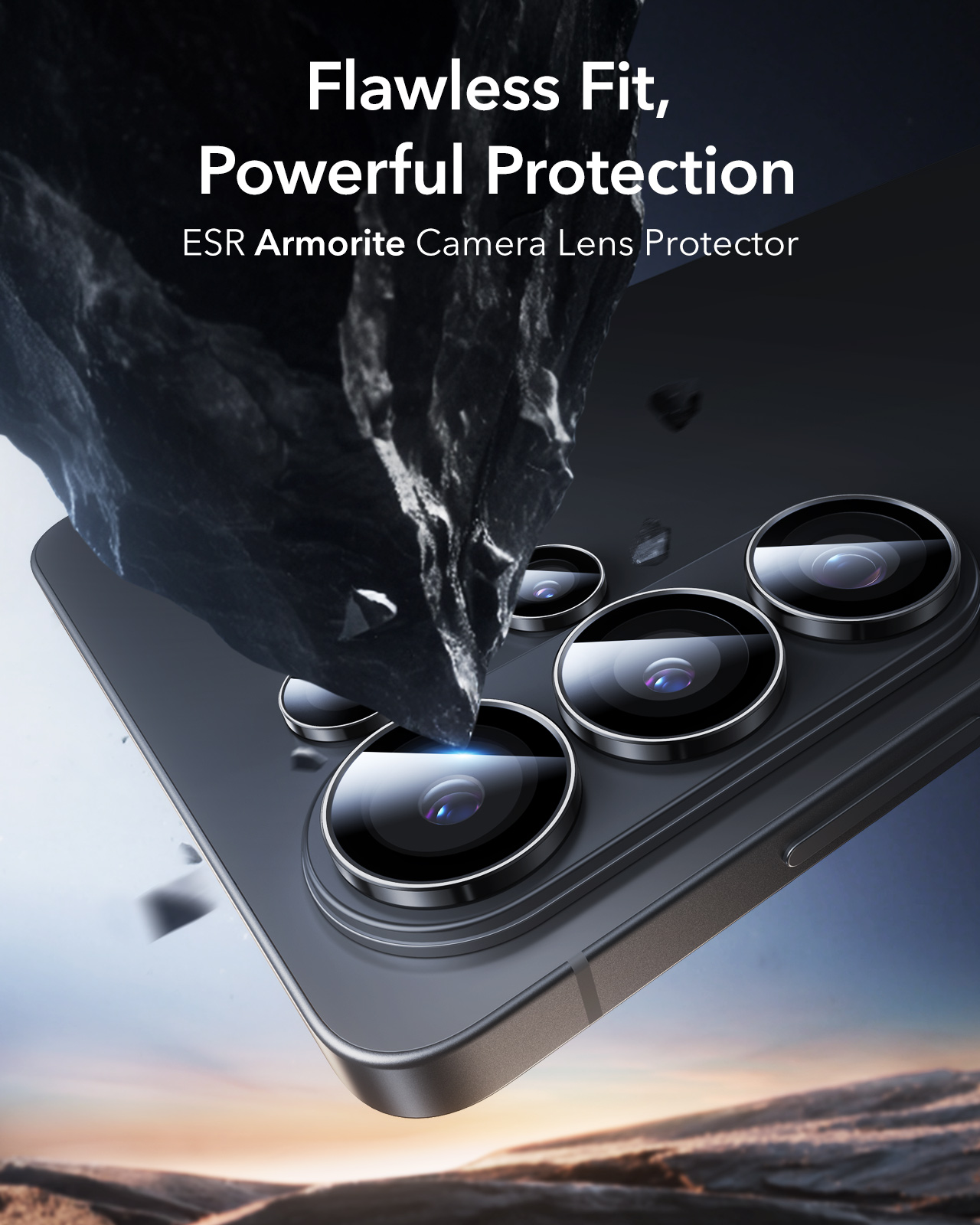 ESR Armorite Samsung Galaxy S26 Ultra Camera Lens Protector Zwart afbeelding 2