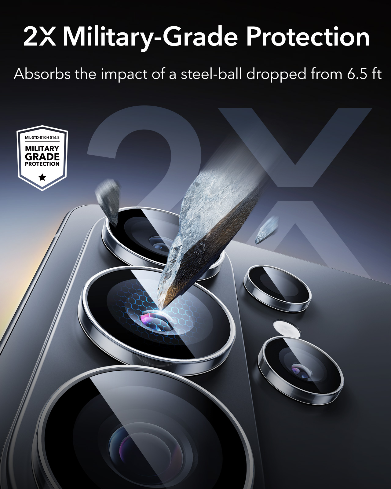 ESR Armorite Samsung Galaxy S26 Ultra Camera Lens Protector Transparant afbeelding 5