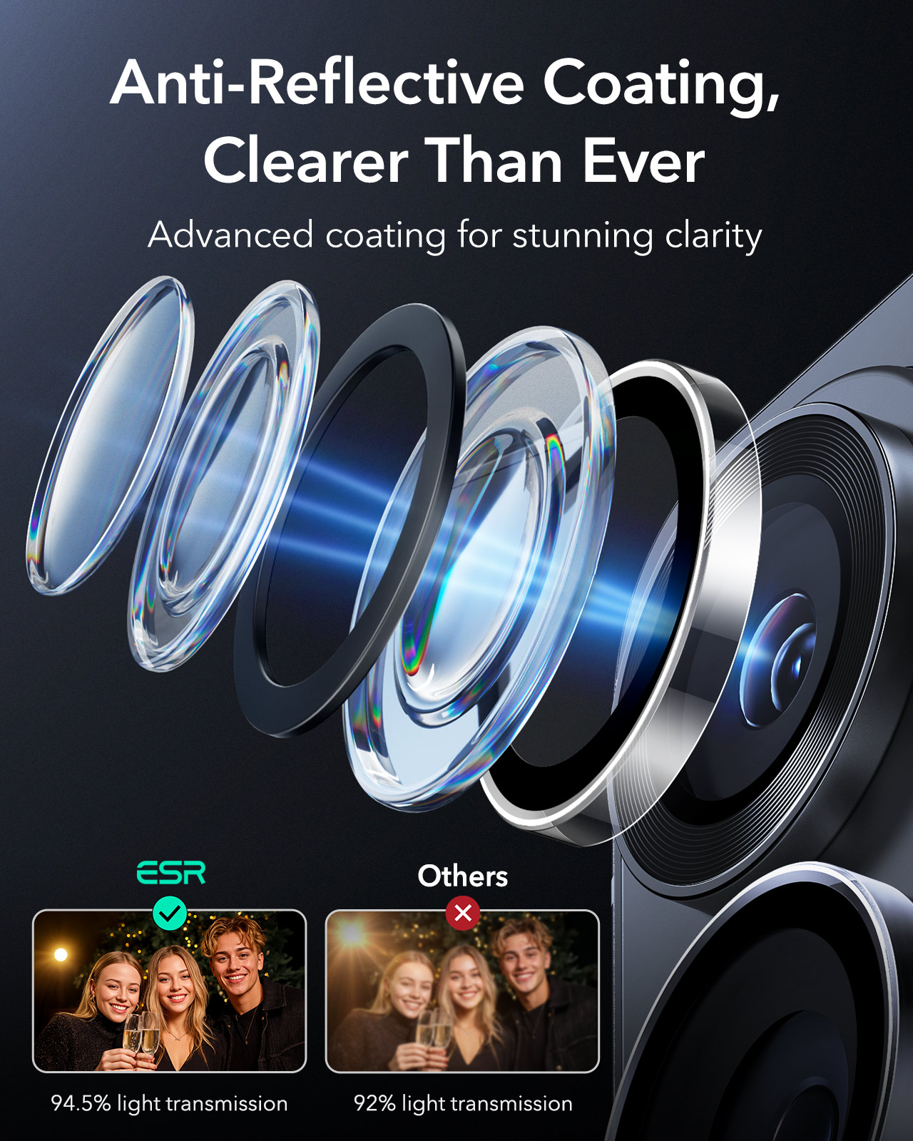 ESR Armorite Samsung Galaxy S26 Ultra Camera Lens Protector Transparant afbeelding 8