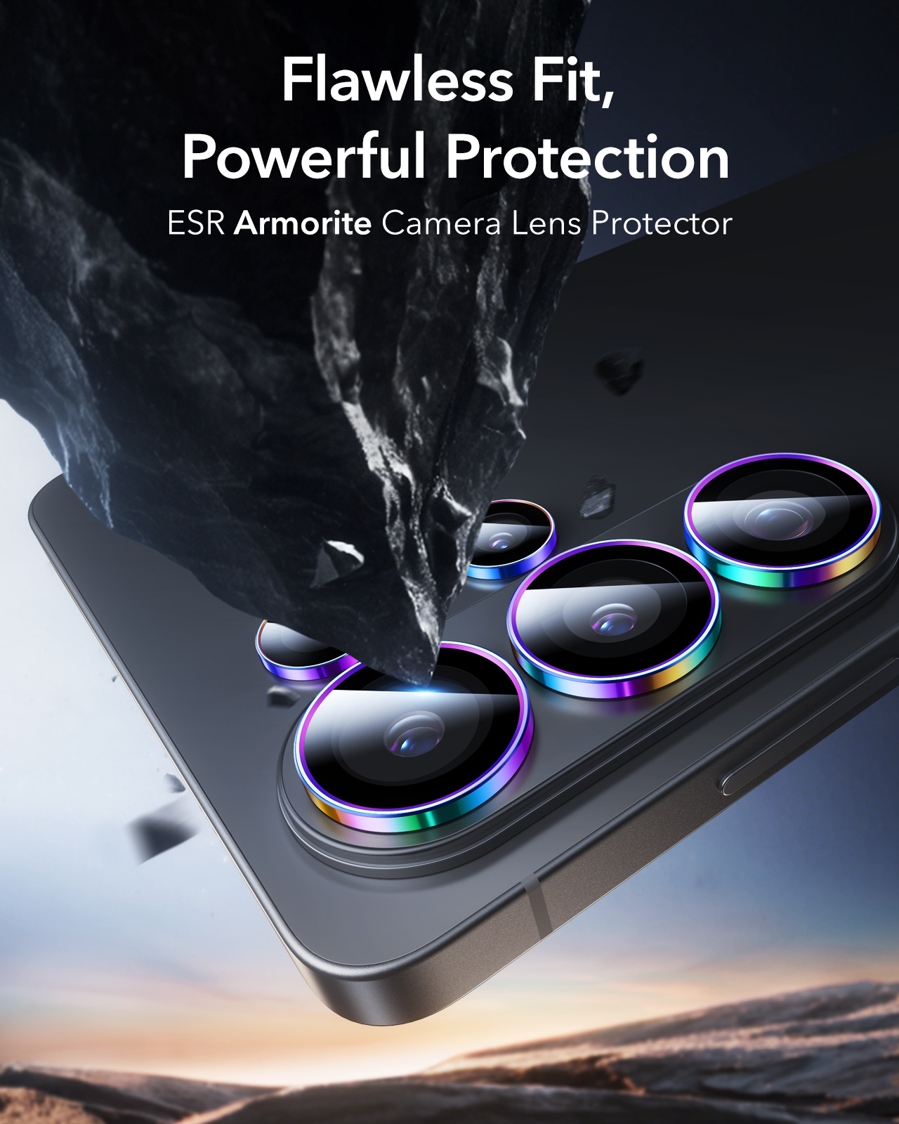 ESR Armorite Samsung Galaxy S26 Ultra Camera Lens Protector Chrome afbeelding 2