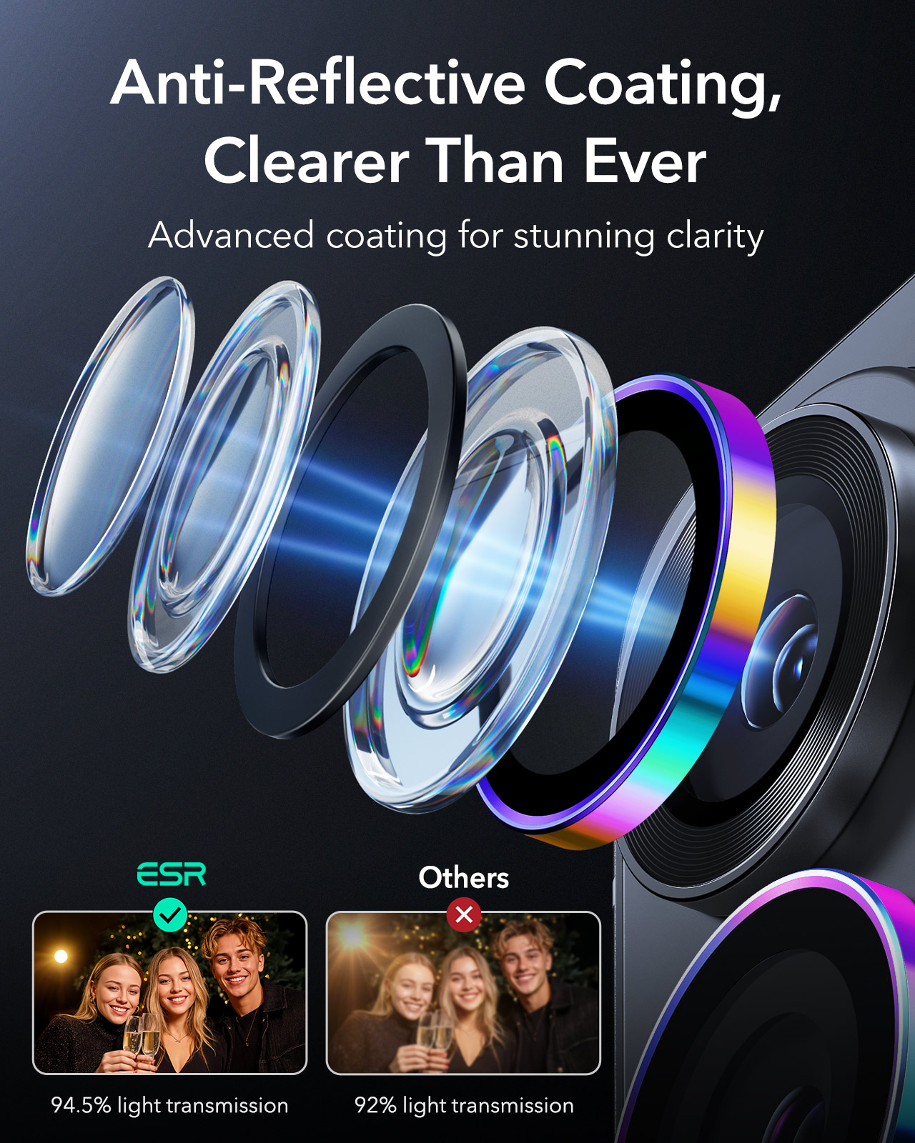 ESR Armorite Samsung Galaxy S26 Ultra Camera Lens Protector Chrome afbeelding 7
