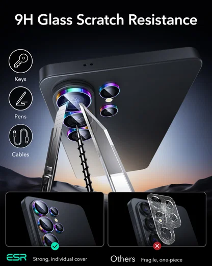 ESR Armorite Samsung Galaxy S26 Ultra Camera Lens Protector Chrome afbeelding 4