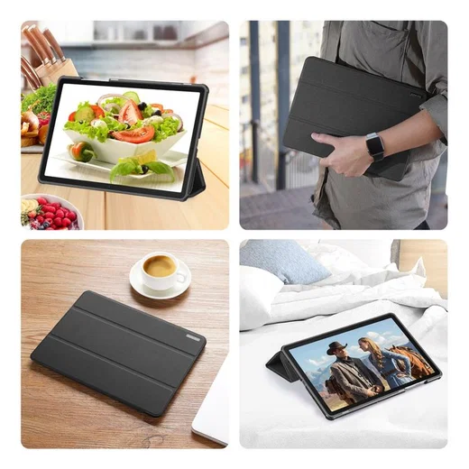 Dux Ducis Domo Samsung Galaxy Tab A11 Plus/A9 Plus Hoes Tri-Fold Book Case Zwart afbeelding 10