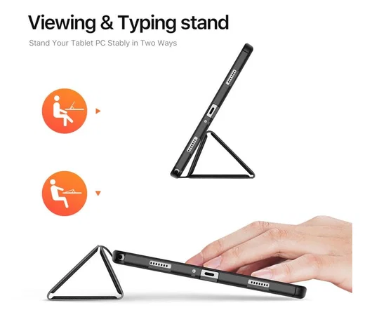 Dux Ducis Domo Samsung Galaxy Tab A11 Plus/A9 Plus Hoes Tri-Fold Book Case Zwart afbeelding 4