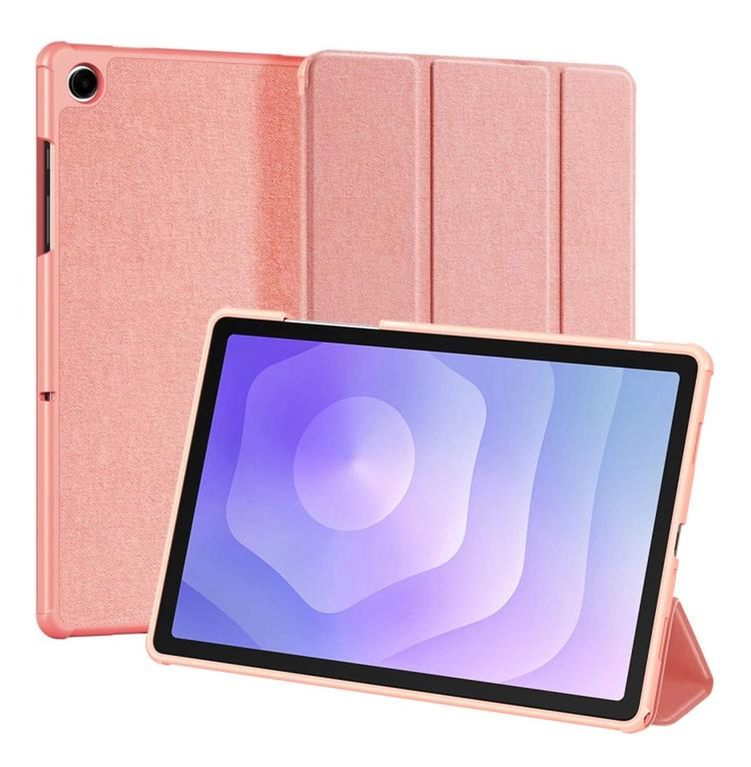 Dux Ducis Domo Samsung Galaxy Tab A11 Plus/A9 Plus Hoes Tri-Fold Book Case Roze afbeelding 1