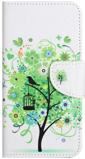 Samsung Galaxy A57 Hoesje Portemonnee Book Case Bloemen Boom Print afbeelding 6