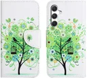 Samsung Galaxy A57 Hoesje Portemonnee Book Case Bloemen Boom Print