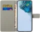 Samsung Galaxy A37 Hoesje Portemonnee Book Case Vlinder Blauw Print afbeelding 2