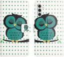Samsung Galaxy A37 Hoesje Portemonnee Book Case Uil Print