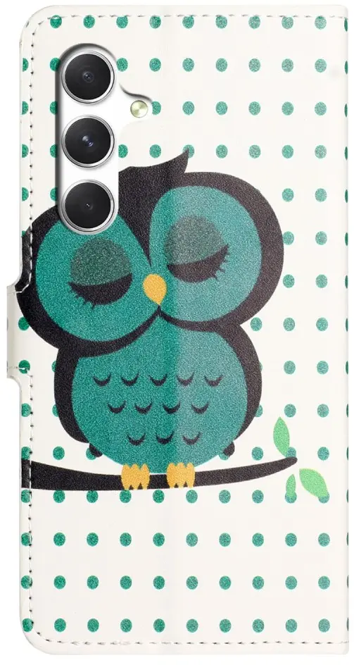 Samsung Galaxy A27 Hoesje Portemonnee Book Case Uil Print afbeelding 6