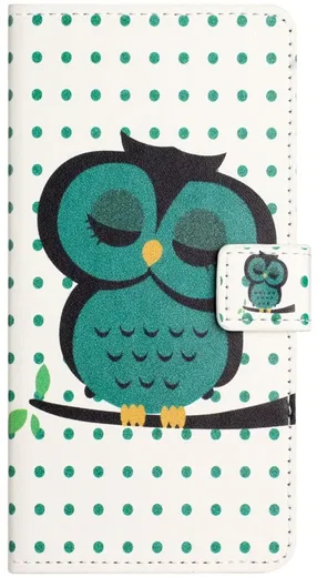 Samsung Galaxy A27 Hoesje Portemonnee Book Case Uil Print afbeelding 5