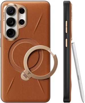 TORRAS Q Pro Leather Samsung S26 Ultra Hoesje MagSafe 360° Kickstand Bruin